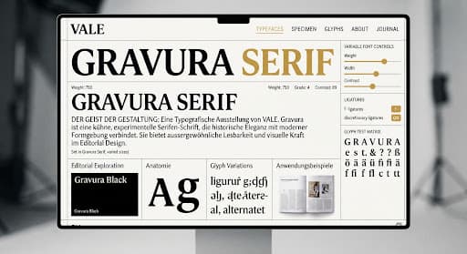 Monad Type Foundry website design example